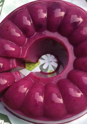 Foto resep Pudding ubi ungu rasa anggur
