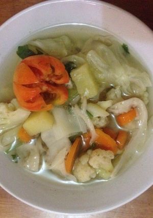 Foto resep Sup jamur brokoli ala chef asti