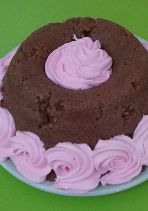 Una foto de Mousse de chocolate con crema de mi abu