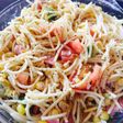 Ensalada de maíz y spaguetti