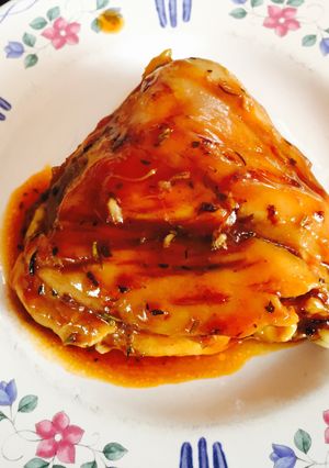 Una foto de Pollo asado con panela