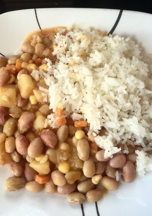 Una foto de Frijol verde con maiz