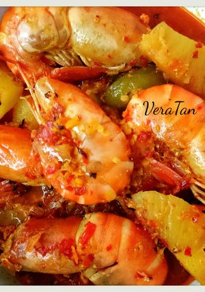 Foto resep Udang Bago Asam Pedas 