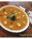 Sopa de arroz con frijol y papa 