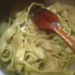 A picture of Fresh homemade tagliatelle.
