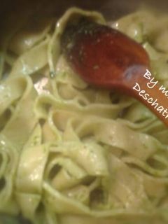 A picture of Fresh homemade tagliatelle.