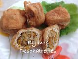Tofu stuffed with vegetables 