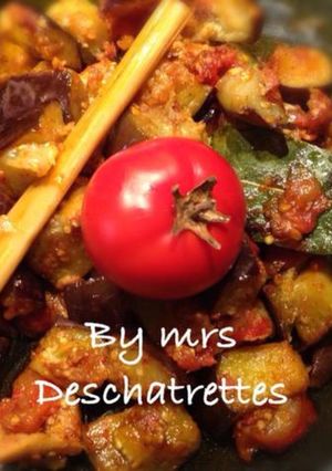 A picture of Balado terong tomat (Balado eggplant tomato).