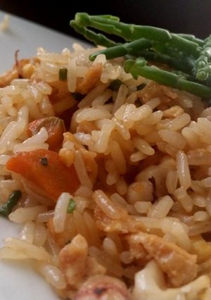 Una foto de Arroz con salicornia