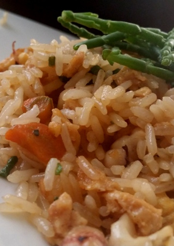 Una foto de Arroz con salicornia
