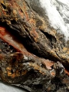 Una foto de Pizza calzone, masa de tinta de sepia