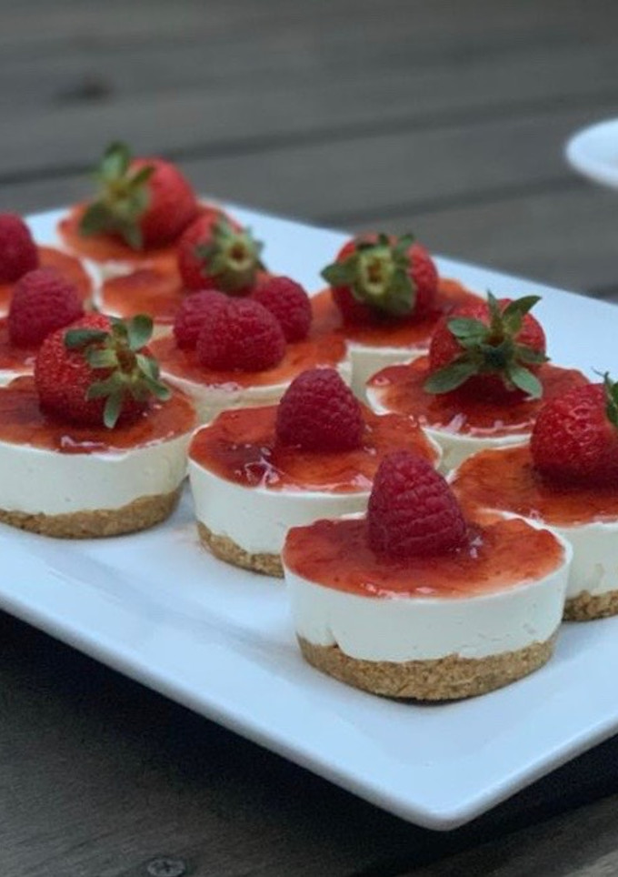 Una foto de Mini cheesecakes de fresa