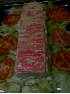 Una foto de Pastel de palitos de cangrejo y panga