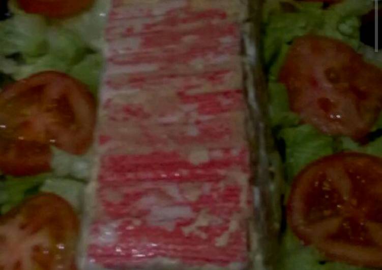 Pastel de palitos de cangrejo y panga