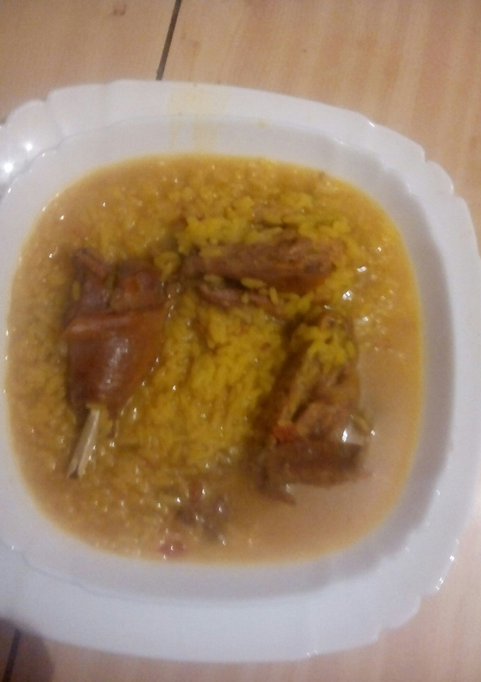 Una foto de Arroz con pollo de campo 