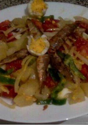 Una foto de ensalada campera 