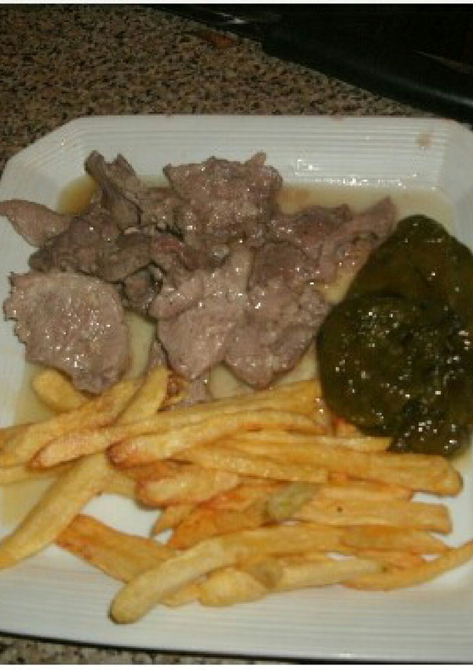 Una foto de Solomillo ibérico al ajillo