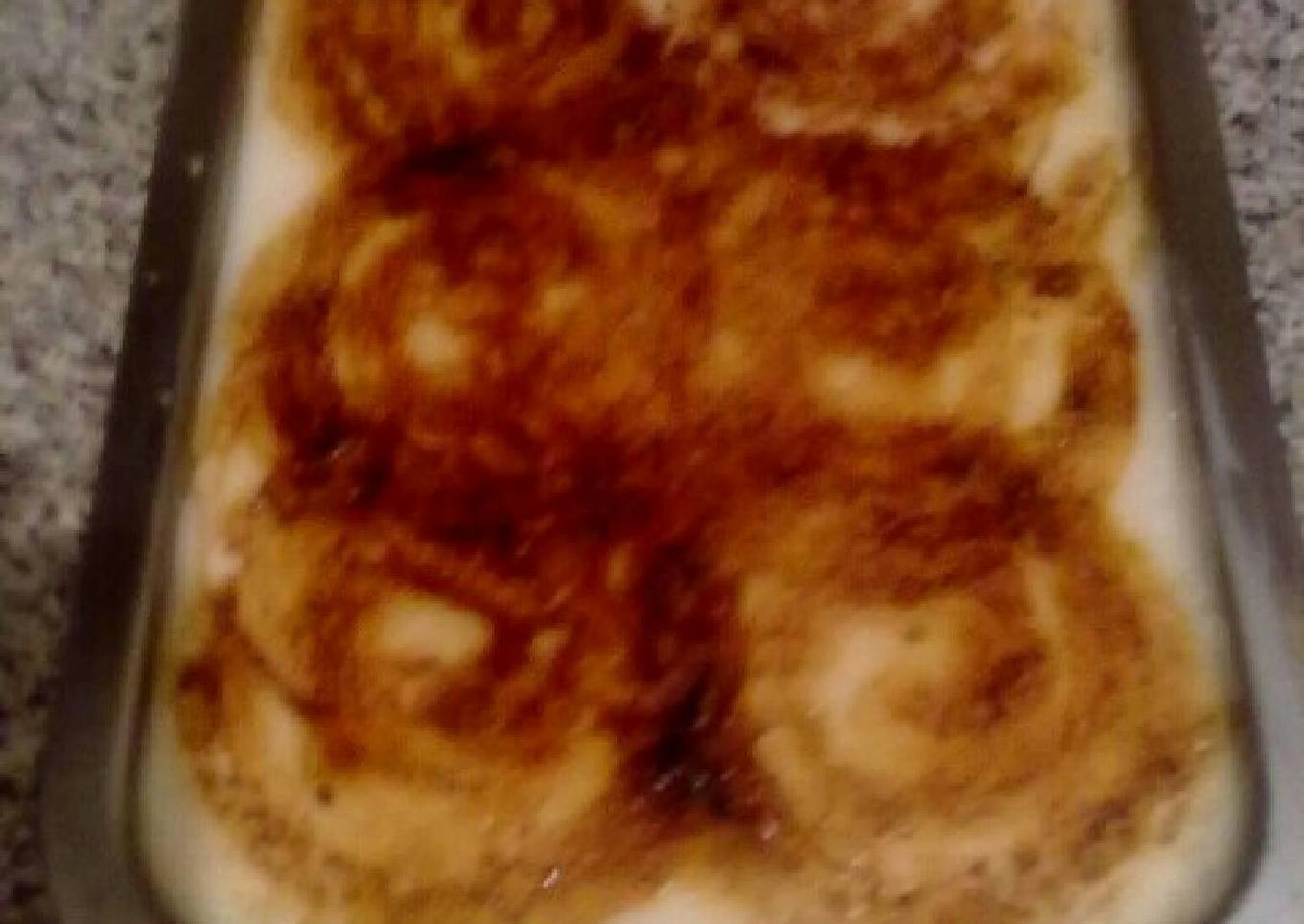 Arroz con leche y azúcar quemada 
