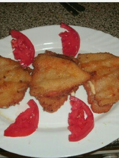 Una foto de Panga rellena y empanada