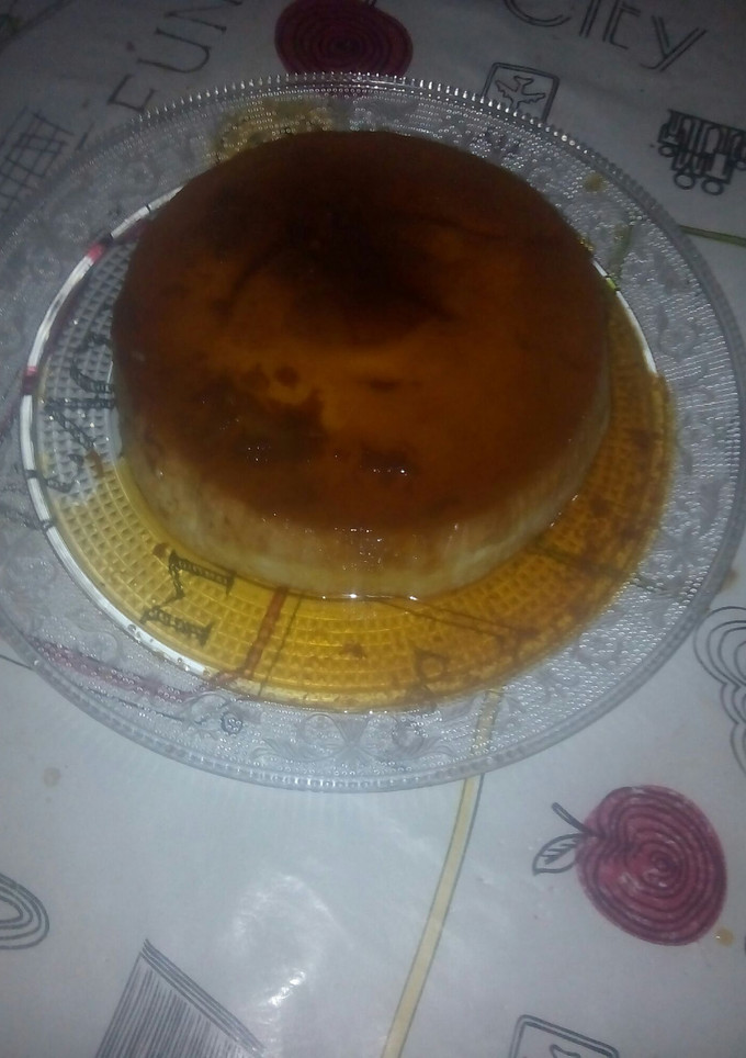 Una foto de Flan de queso 