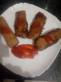 Una foto de Mis primeros rollitos de primavera a mi estilo 