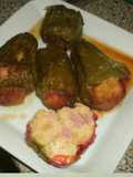 pimientos relleno de tortilla de patatas y jamon york y queso 