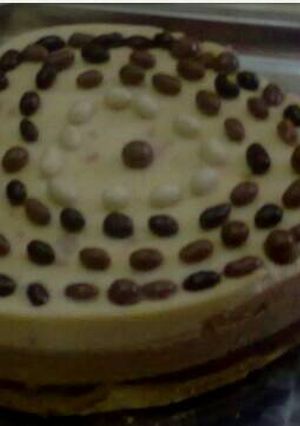 Una foto de Tarta de tres chocolate