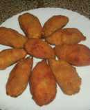 Conchas de mejillones rellenas de atún y palito de cangrejos 
