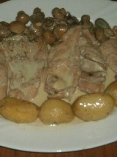 Una foto de Filetes de pechuga con nata y champiñones