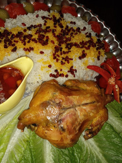 عکسی از دستور مرغ شکم پر