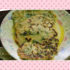 A picture of White Makki ki methi wali Roti.