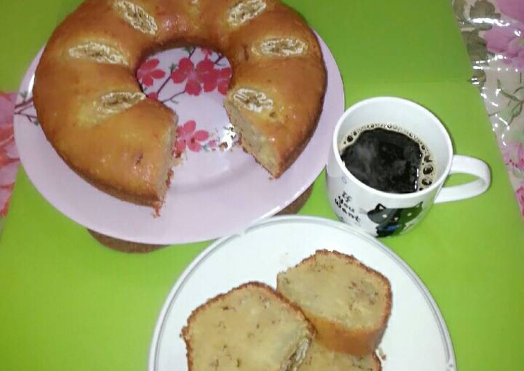 Bagaimana Membuat Cake banana no mixer yang Enak