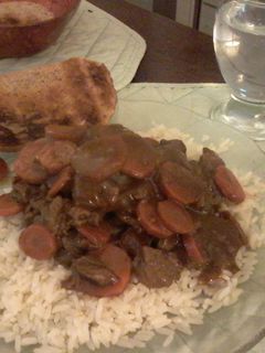 Una foto de Roast beef con stout
