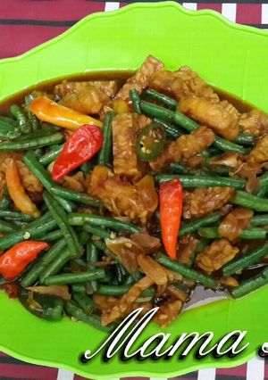 Foto resep TUMIS KACANG PANJANG + TEMPE SEDERHANA