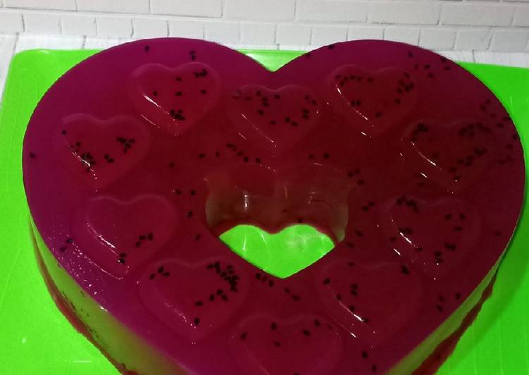 Bumbu Pudding jelly buah naga | cara pembuatan Pudding jelly buah naga Yang Enak Banget