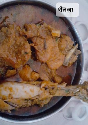 A picture of Kadai Chicken Maharashtrian Style.