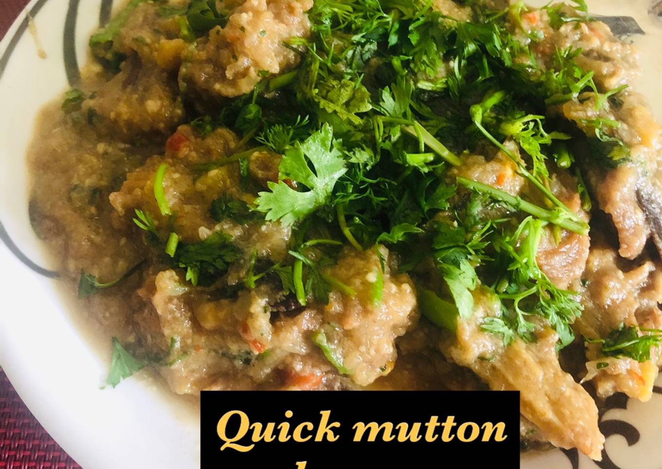 Quick mutton korma
