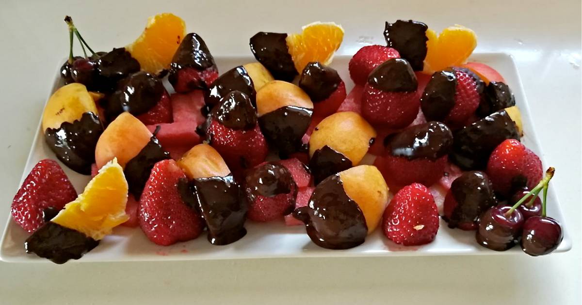 Fondue de chocolate con frutas