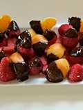Fondue de fruta y chocolate