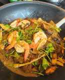 กุ้งอบวุ้นเส้นคีโต Keto baked shrimp with glass noodle