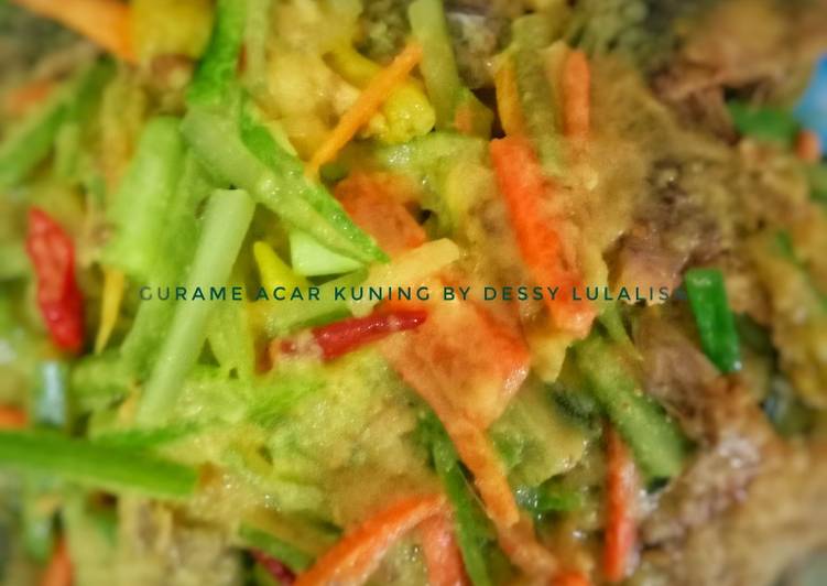 Proses Menyiapkan Gurame acar kuning, Bikin Ngiler