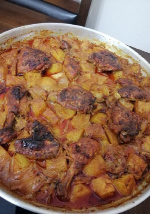 صورة لوصفة دجاج مسحب بالفرن
