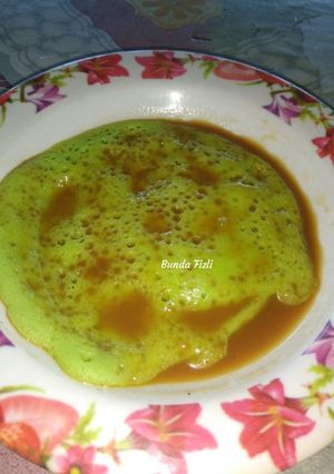 Foto resep Serabi Pandan Kuah Kinca