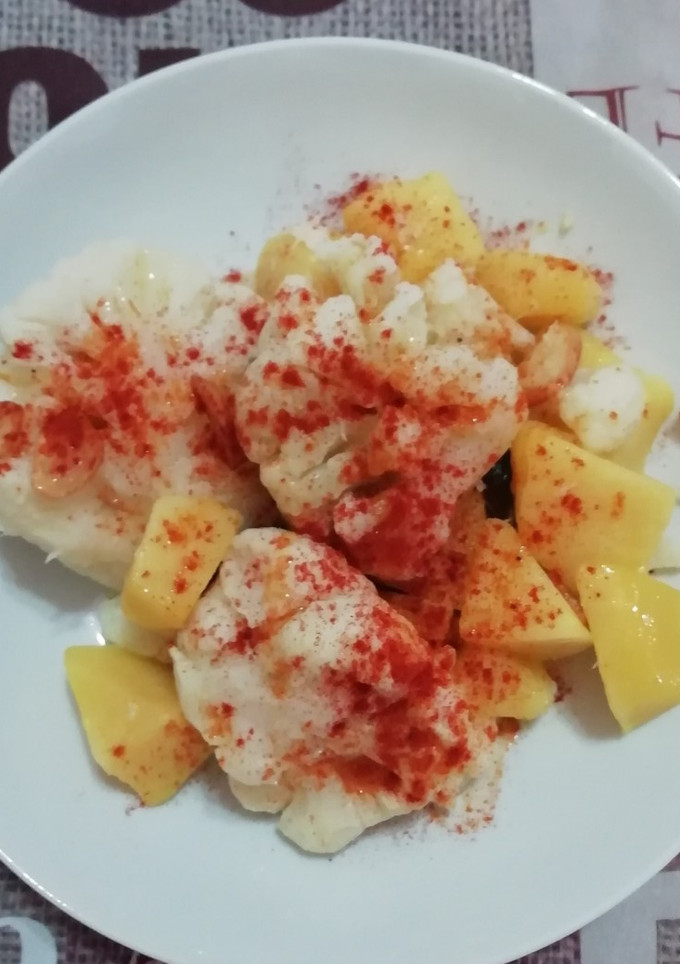 Una foto de Coliflor con pimentón