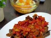 Gambar daging dendeng balado padang