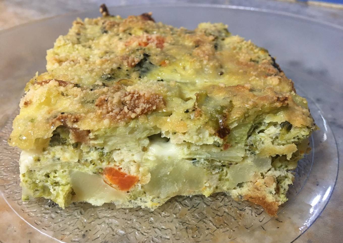 Tortilla de brócoli al horno bien saludable
