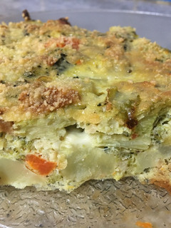 Una foto de Tortilla de brócoli al horno bien saludable