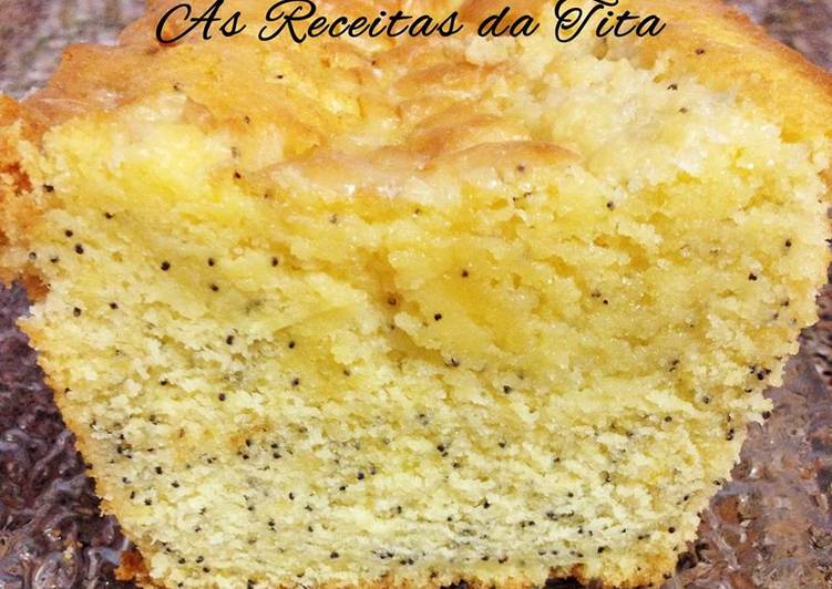 Bolo de Limão com Sementes de Papoila