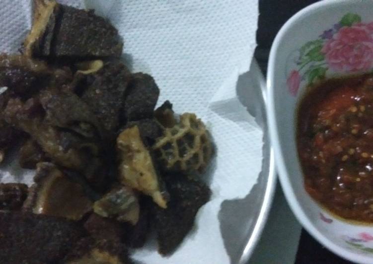 Resep Babat goreng plus sambel terasi Anti Gagal