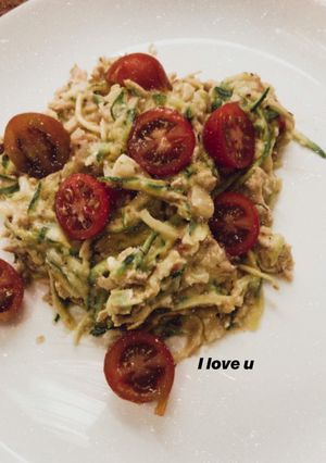 Una foto de Pasta saludable de zucchini